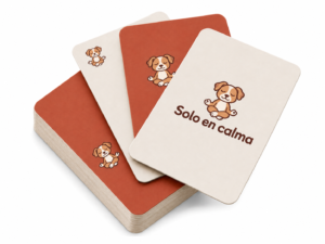 Baraja de señales Solo en calma, cartas en crema y terracota