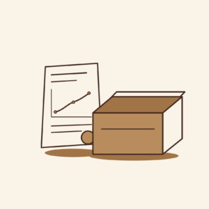 Ilustración del informe del programa junto a la caja del Kit Observar